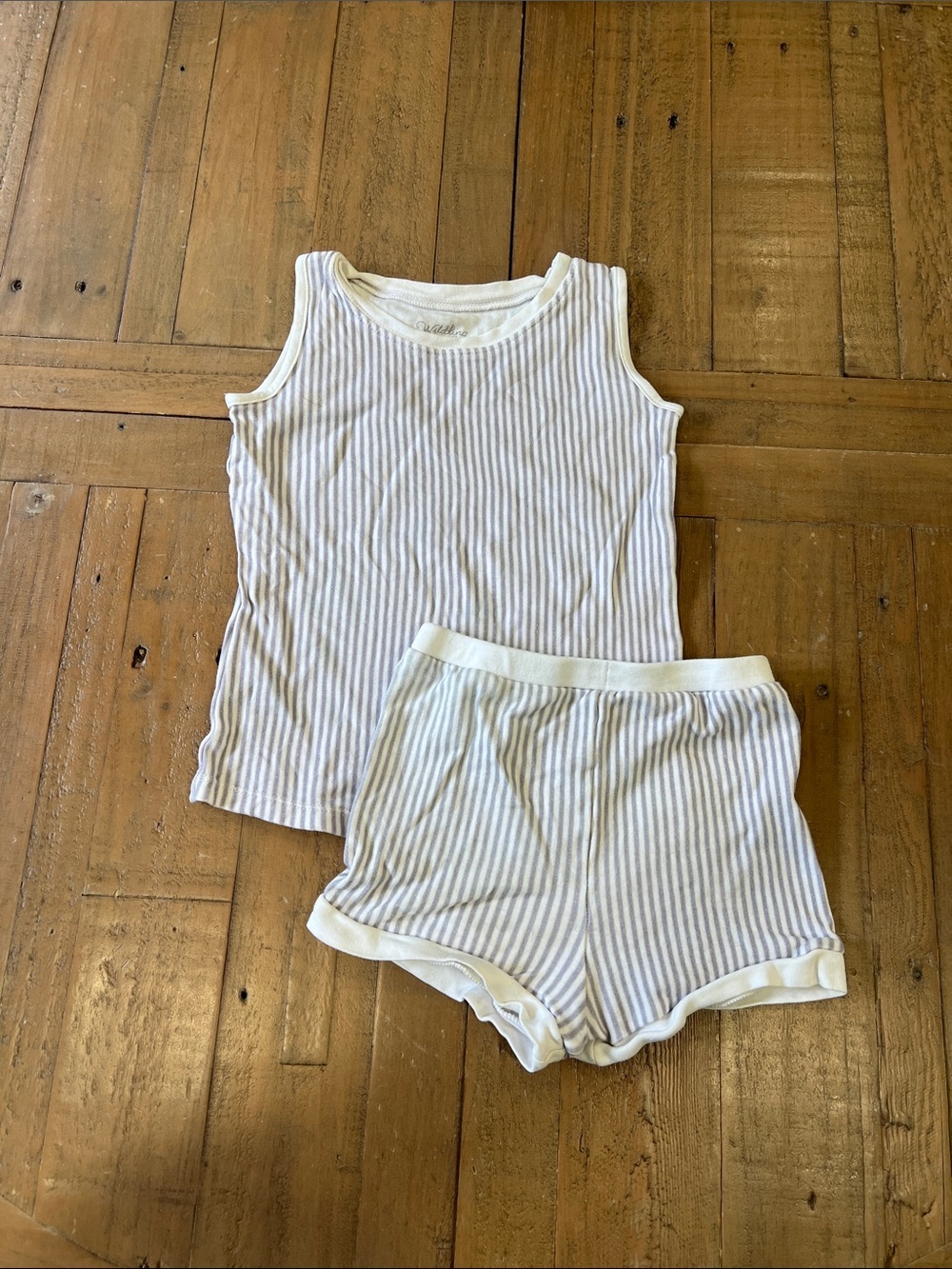 Wilding well dressed wolf striped 2 piece pajama set 6 years shorts and tank